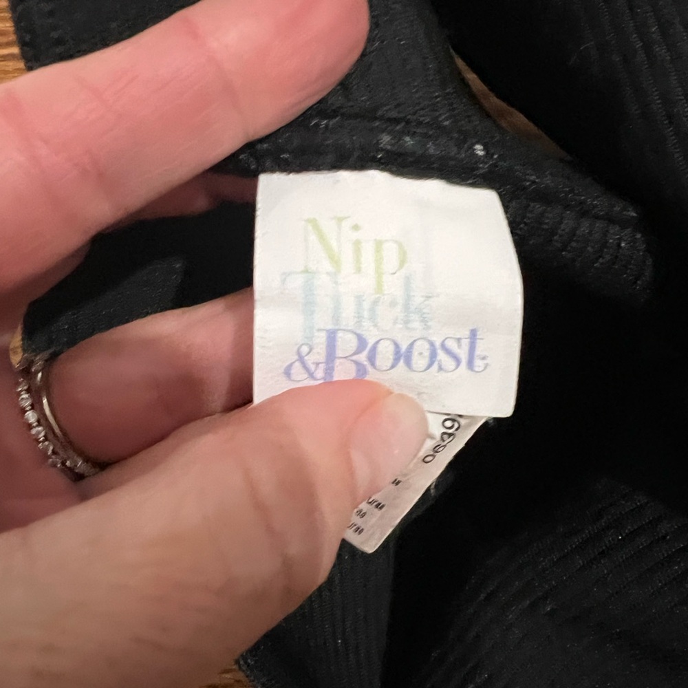 Nip, Tuck & Boost. Black High-Waisted tummy control shaping thong - Picture 2 of 4